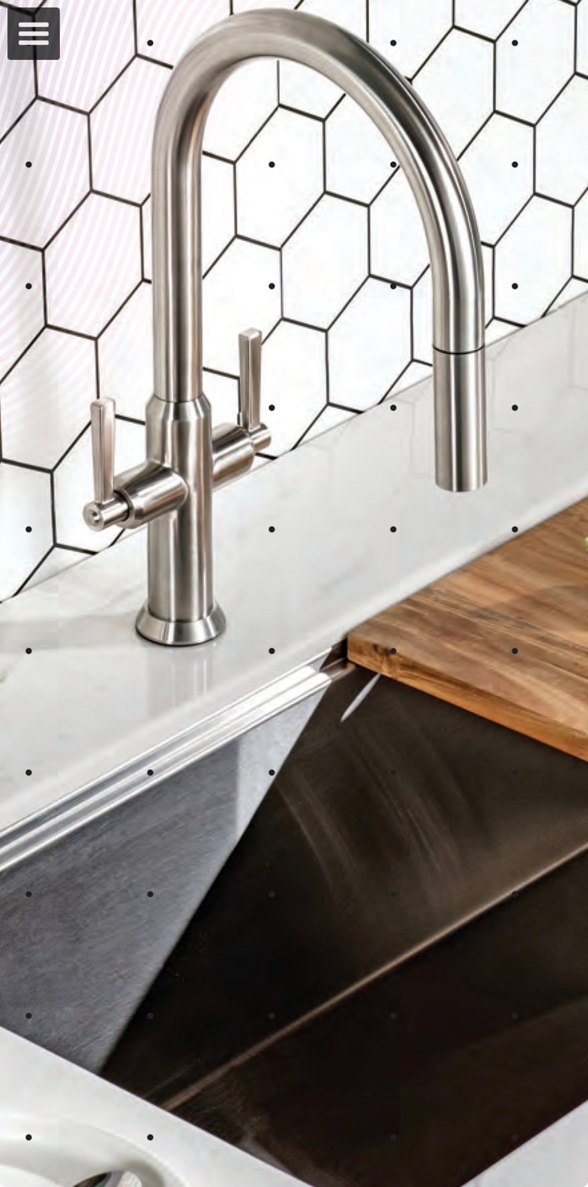 Flusso stainless steel kitchen faucet