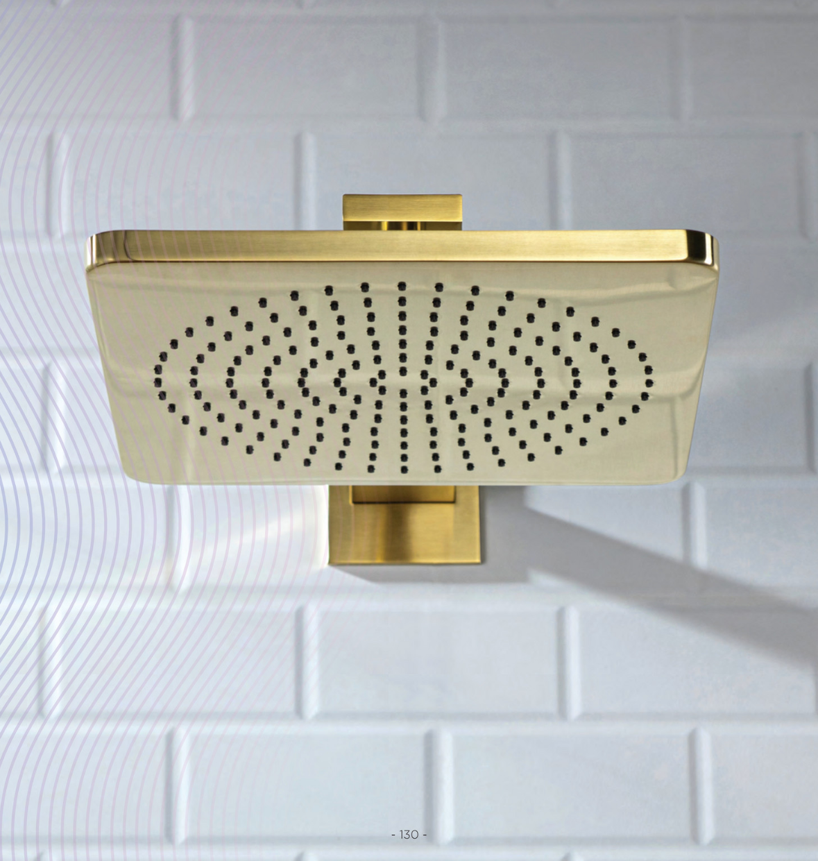 Flusso brass wall-mounted showerhead