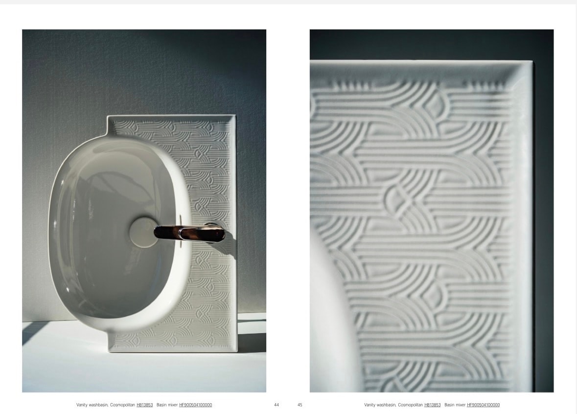 Laufen Cosmopolitan washbasin with geometric surface detail